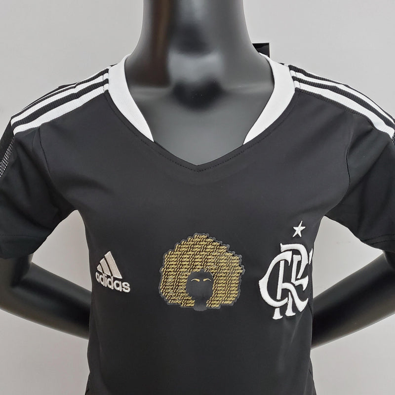 Conjunto Kids Adidas Flamengo Black 2023